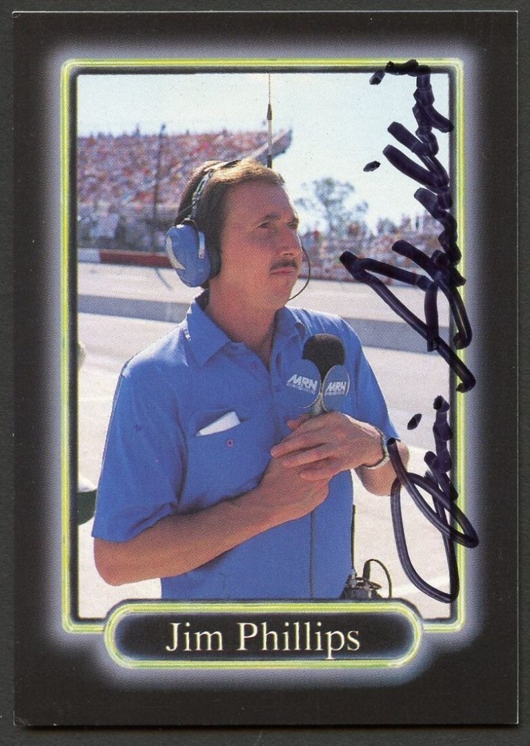 Jim Phillips #40 signed autograph auto 1990 Maxx NASCAR Racing Trading Card