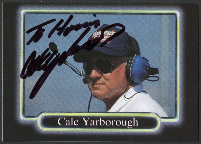 Cale Yarborough #18 signed autograph auto 1990 Maxx NASCAR Racing Trading Card
