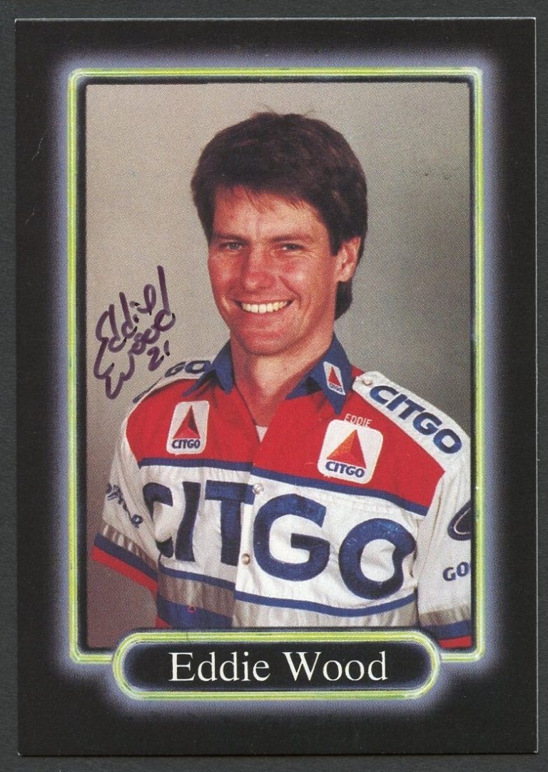 Eddie Wood #110 signed autograph auto 1990 Maxx NASCAR Racing Trading Card