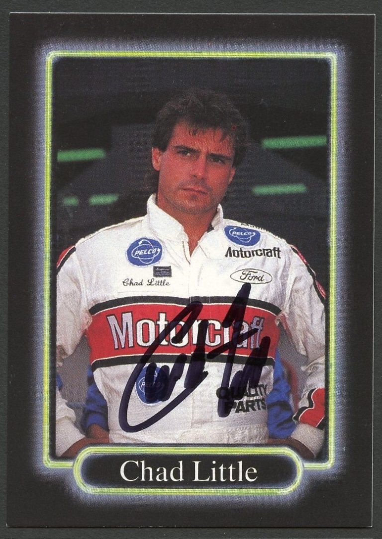 Chad Little #120 signed autograph auto 1990 Maxx NASCAR Racing Trading Card