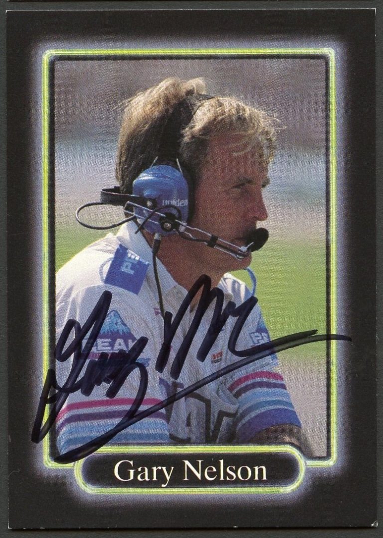 Gary Nelson #76 signed autograph auto 1990 Maxx NASCAR Racing Trading Card