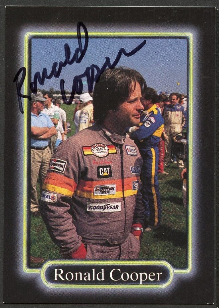 Ronald Cooper #59 signed autograph auto 1990 Maxx NASCAR Racing Trading Card