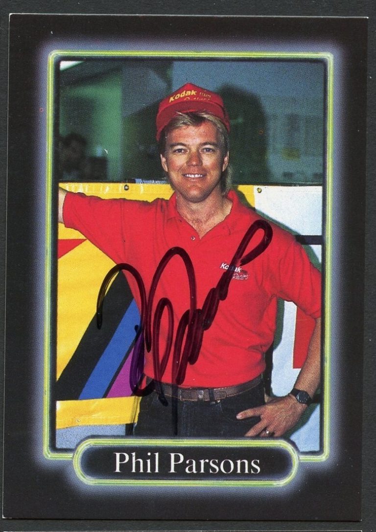 Phil Parsons #4 signed autograph auto 1990 Maxx NASCAR Racing Trading Card