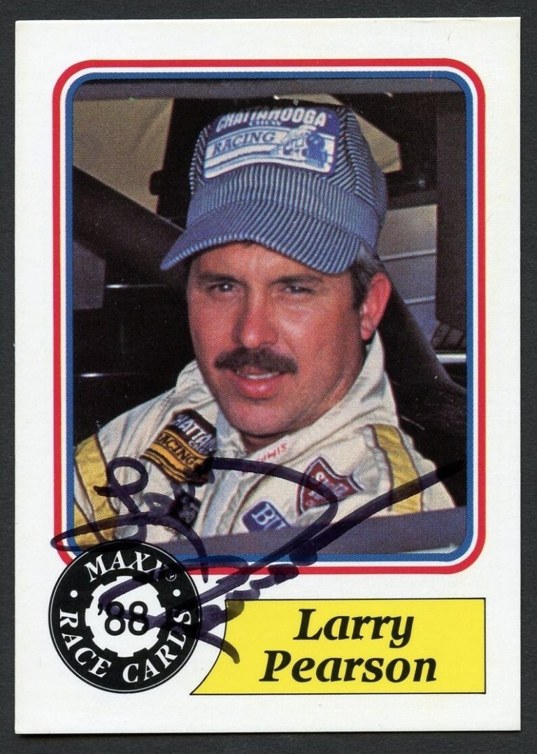 Larry Pearson #37 signed autograph auto 1988 Maxx NASCAR Racing Trading Card