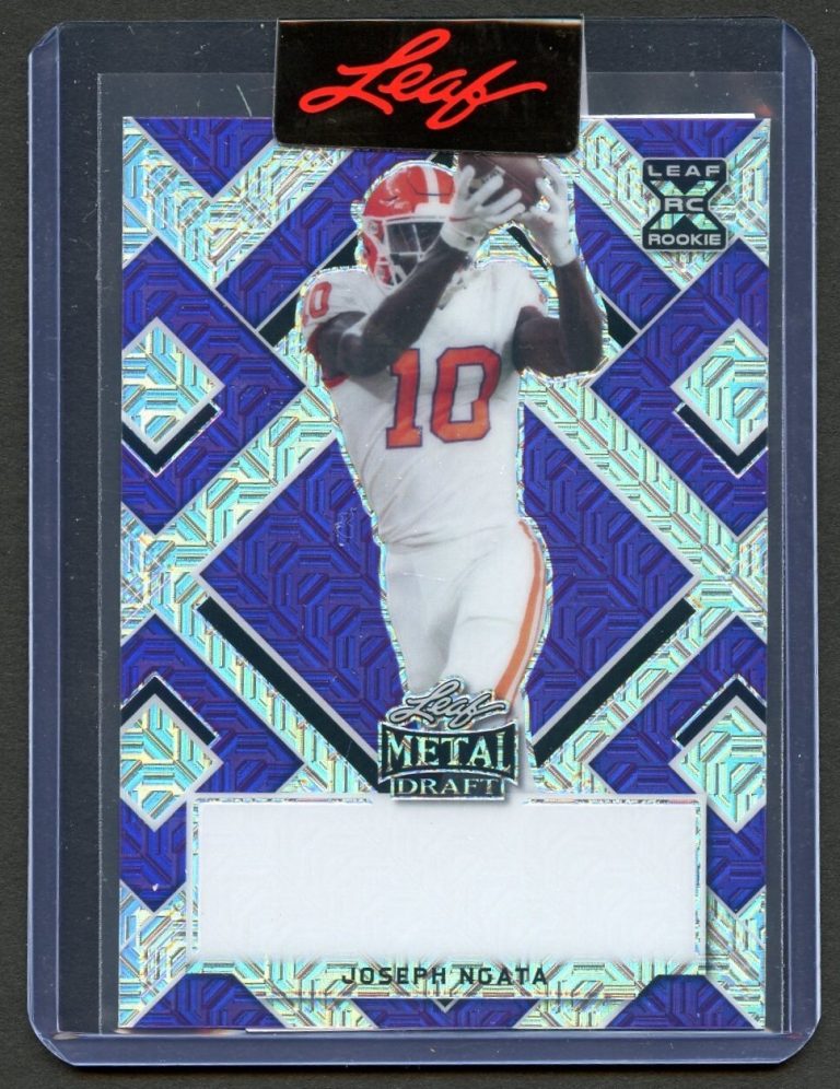 Joseph Ngata Leaf Authentics Draft 1/1 Unsigned Proof Autograph Football Card