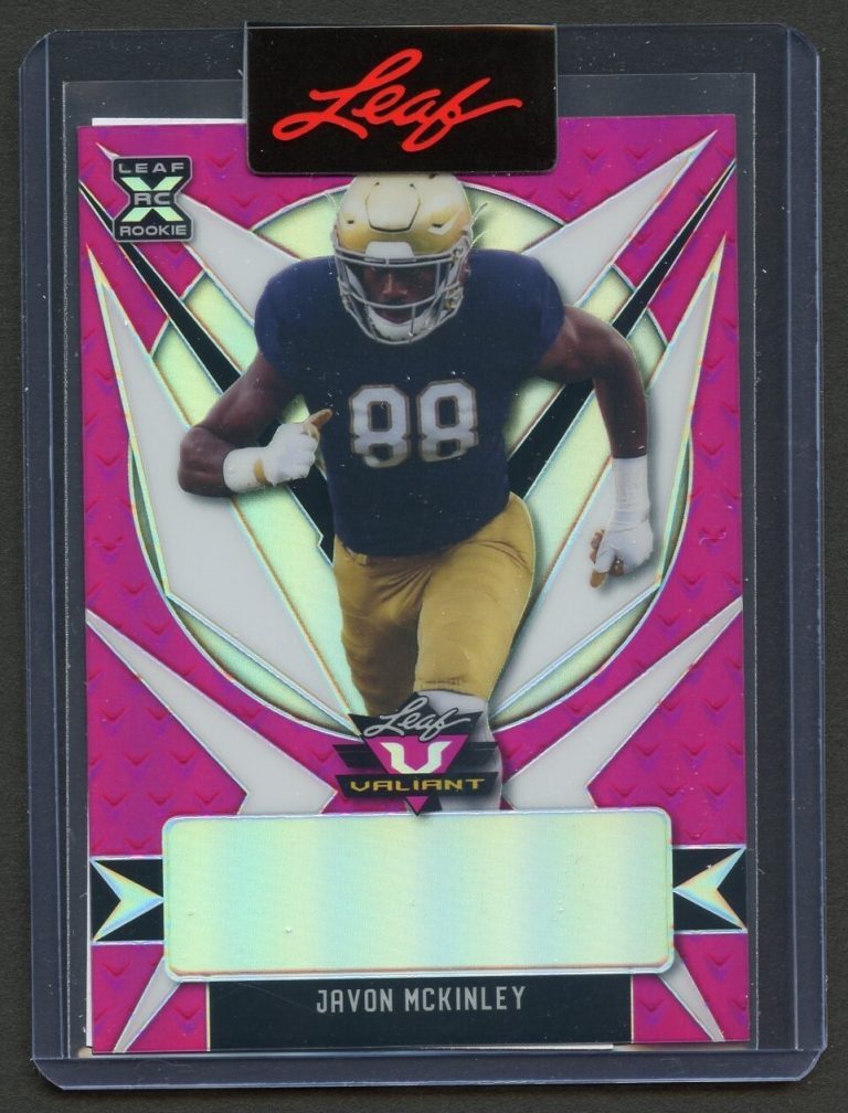 Javon Mckinley Leaf Authentics Draft 1/1 Unsigned Proof Autograph Football Card