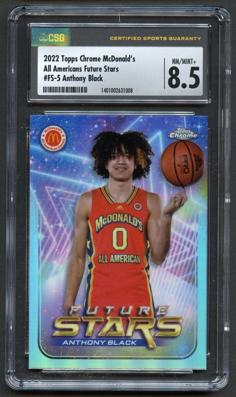 Anthony Black #FS-5 Topps Chrome McDonalds 2022 All Americans Basketball CSG 8.5