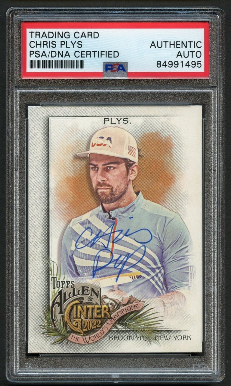 Chris Plys #216 signed autograph 2022 Topps Olympic Curling Allen & Ginter PSA