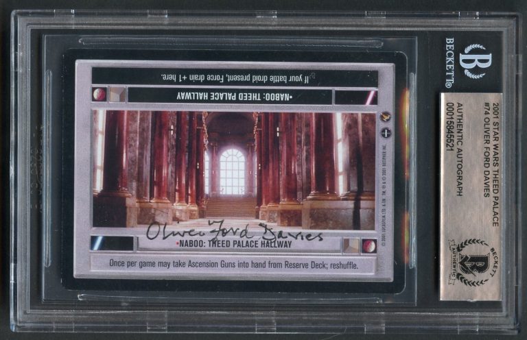 Oliver Ford Davies #74 signed autograph 2001 Actor Star Wars Theed Palace BAS