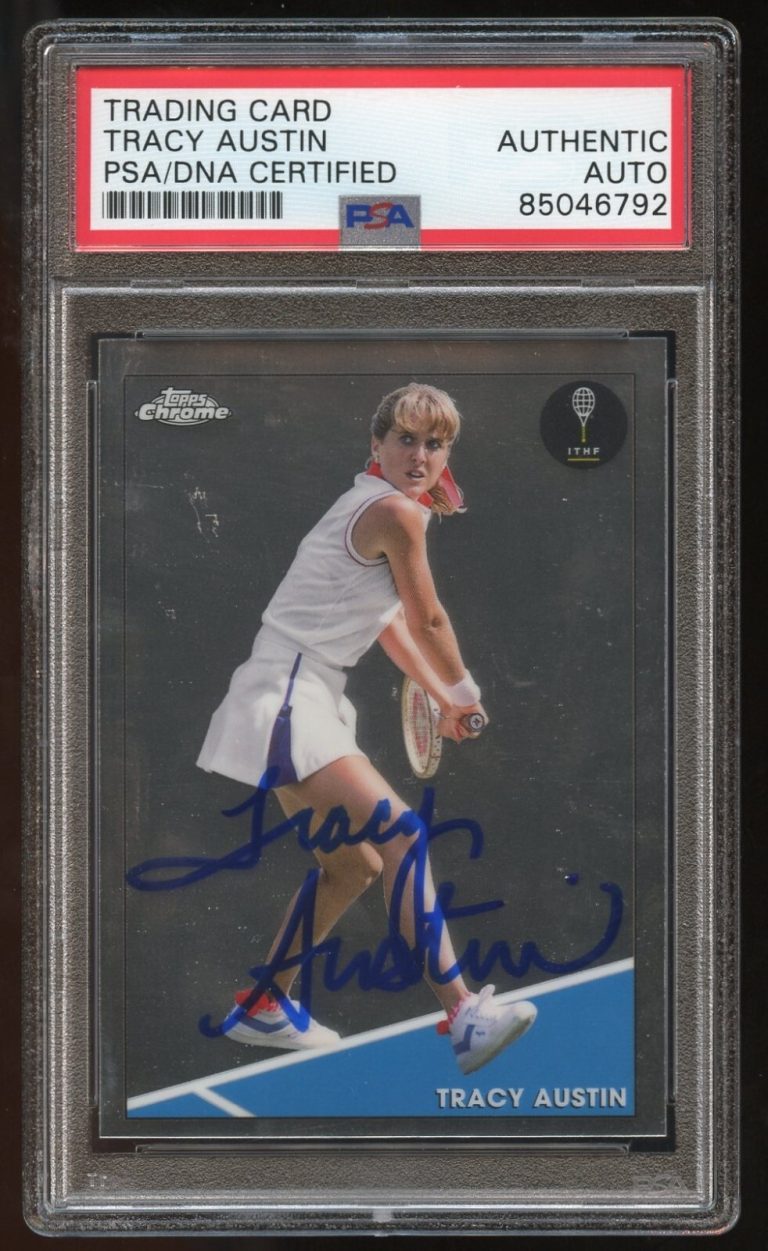 Tracy Austin #2 signed autograph 2021 Topps Tennis Chrome Hall of Fame Card PSA