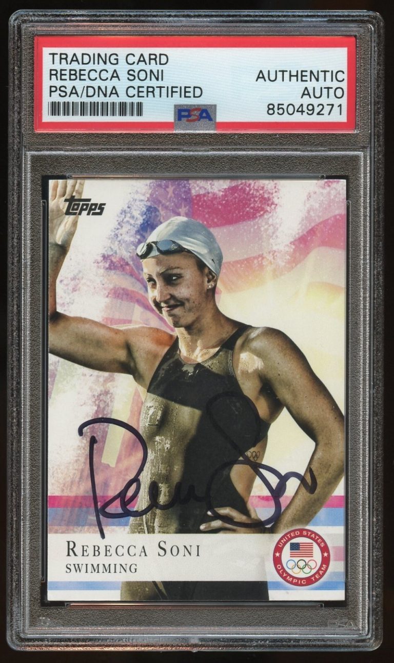 Rebecca Soni #26 signed autograph 2012 Topps U.S. Olympic Team Card PSA Slabbed