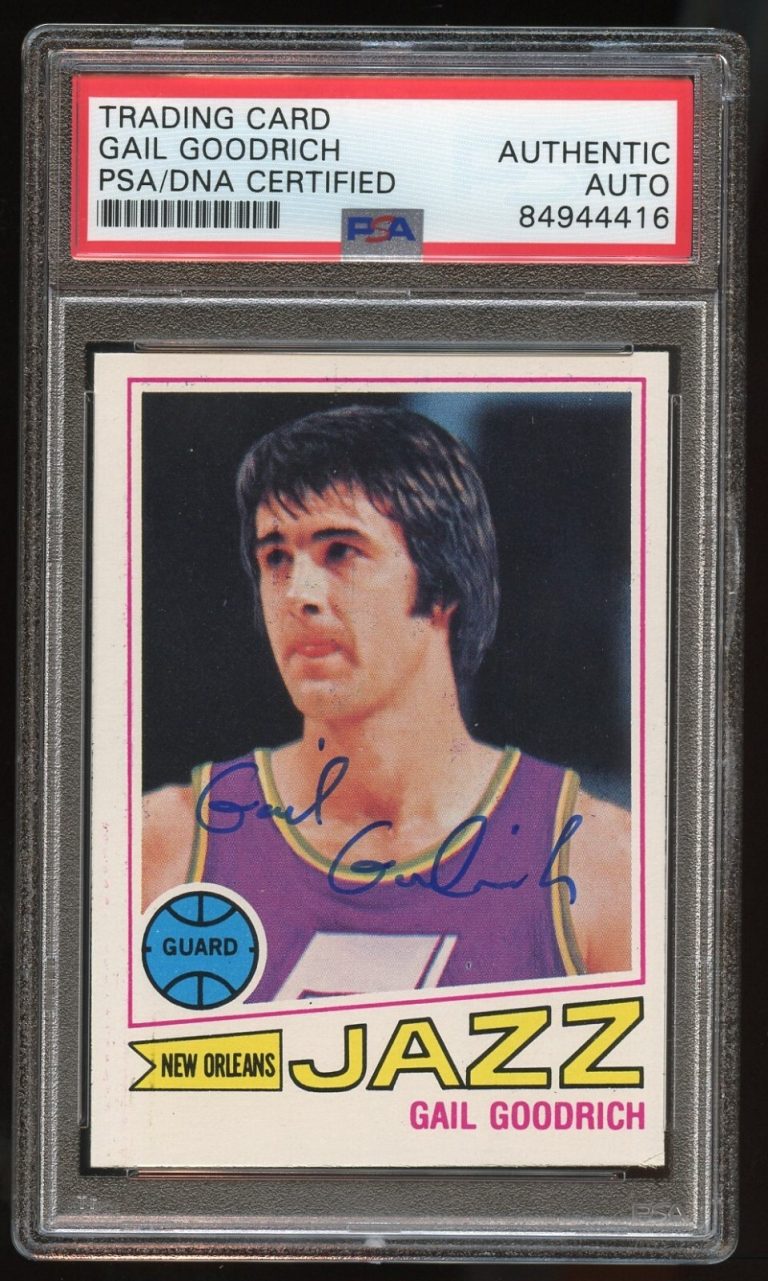 Gail Goodrich #77 signed autograph auto 1977 Topps Basketball Card PSA Slabbed