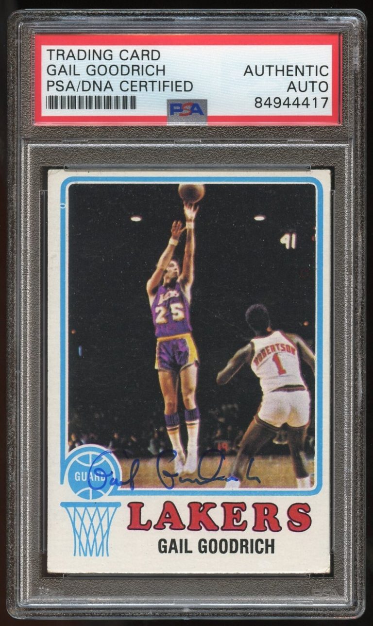 Gail Goodrich #55 signed autograph auto 1973 Topps Basketball Card PSA Slabbed