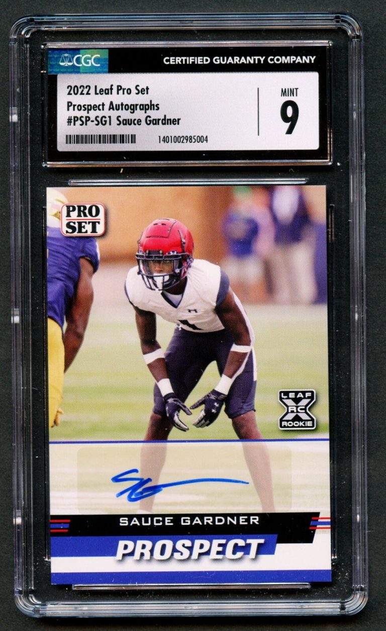 Sauce Gardner #PSP-SG1 Leaf Pro Set 2022 Prospect Autographs CGC 9 Auto Grade 10