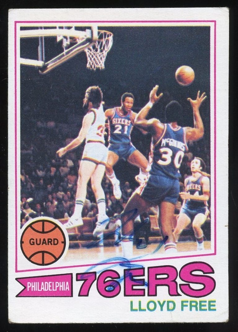 Lloyd Free #18 signed autograph auto 1977-78 Topps Basketball Trading Card