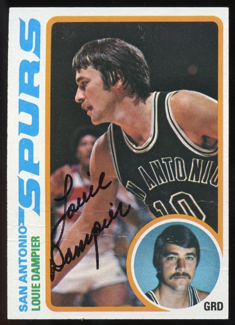 Louie Dampier #51 signed autograph 1978-79 Topps Basketball Trading Card CREASED