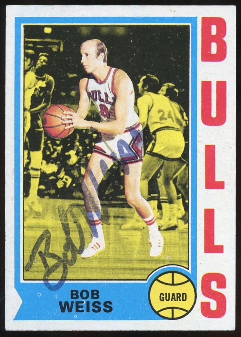 Bob Weiss #33 signed autograph auto 1974-75 Topps Basketball Trading Card