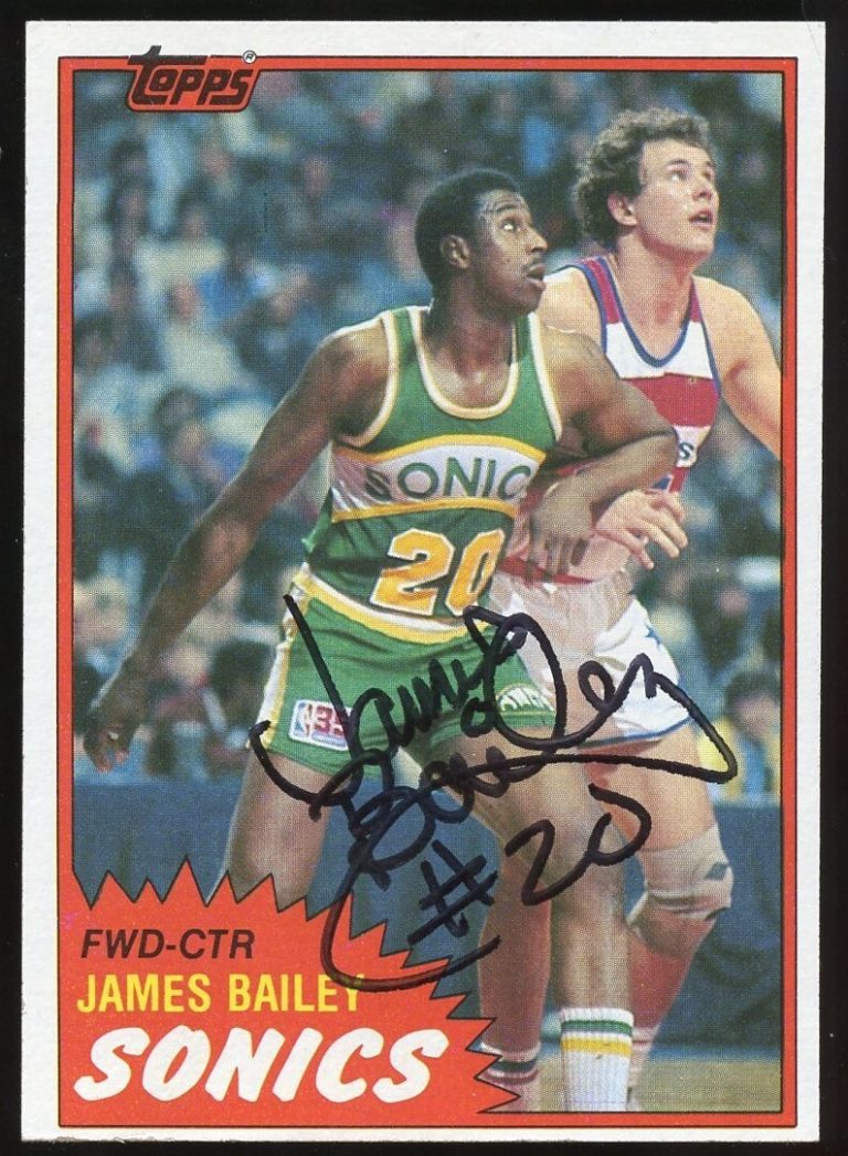 James Bailey #96 signed autograph auto 1981-82 Topps Basketball Trading Card