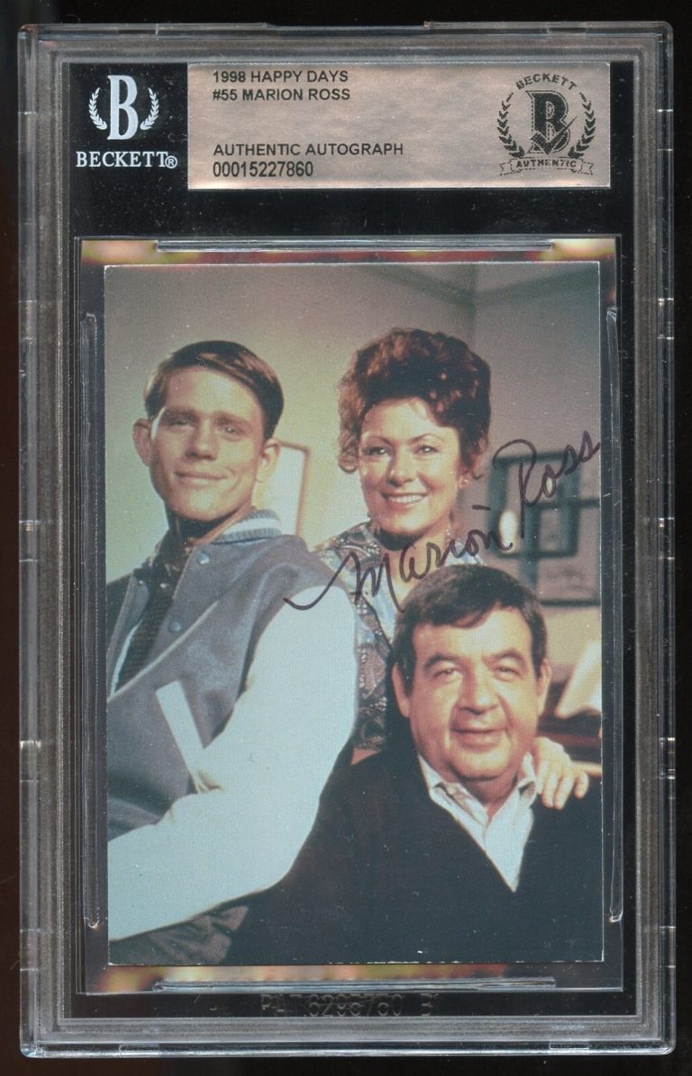 Marion Ross #55 signed autograph 1998 DuoCards Happy Days Card BAS Slabbed