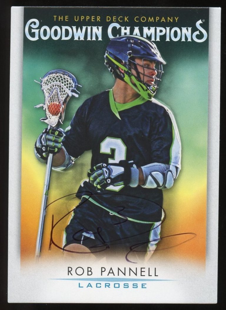 Rob Pannell #48 signed autograph 2021 UD Goodwin Champions Lacrosse Card