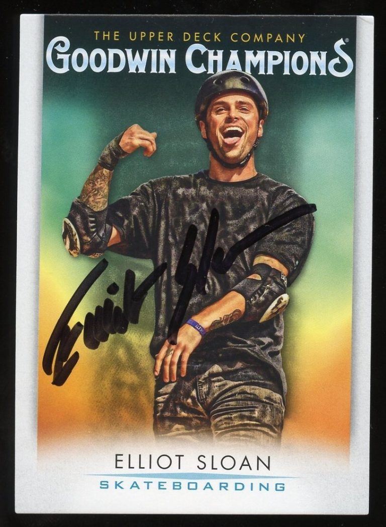 Elliot Sloan #56 signed autograph 2021 UD Goodwin Champions Skateboarding
