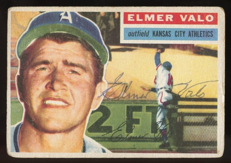 Elmer Valo #3 signed autograph auto 1956 Topps Baseball Trading Card