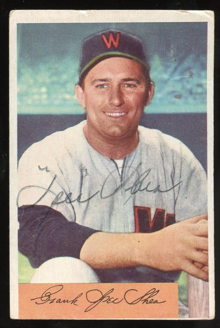 Frank Shea #104 signed autograph auto 1954 Bowman Baseball Trading Card