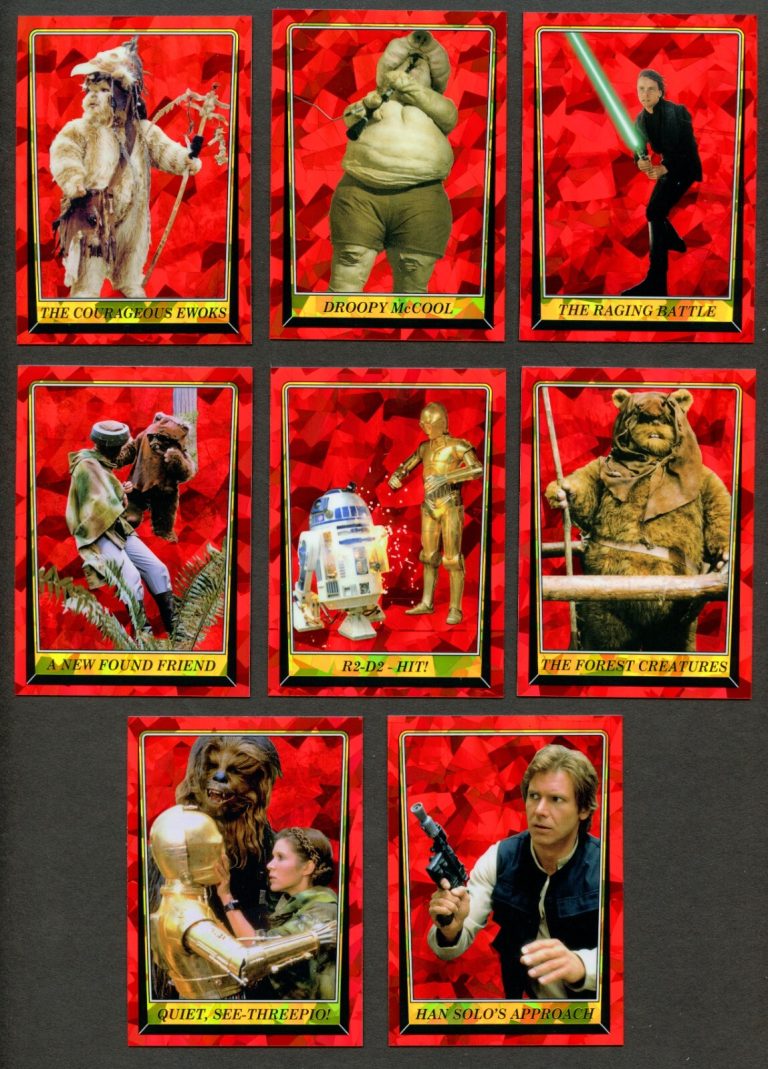 (8) 2023 Topps Chrome Sapphire Return Of The Jedi red base set Trading Cards