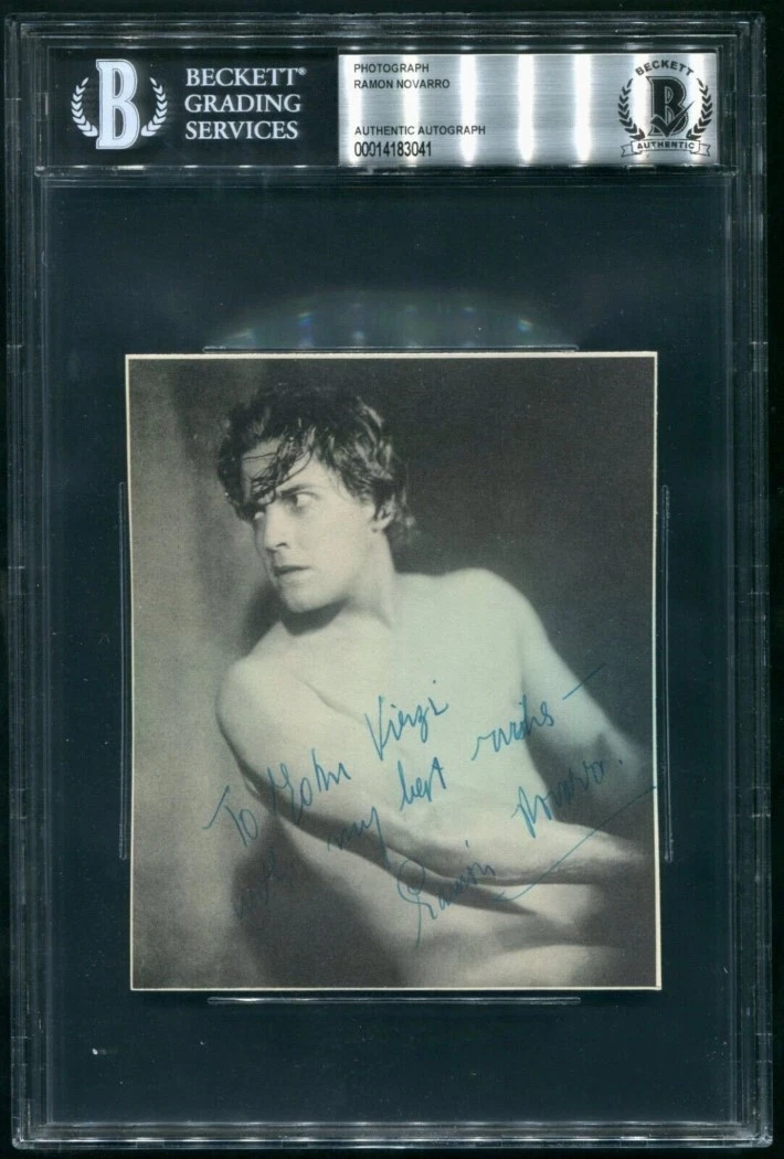 Ramon Novarro Signed Photo Ben-Hur Mata-Hari Latin Lover Sex Symbol Slabbed BAS