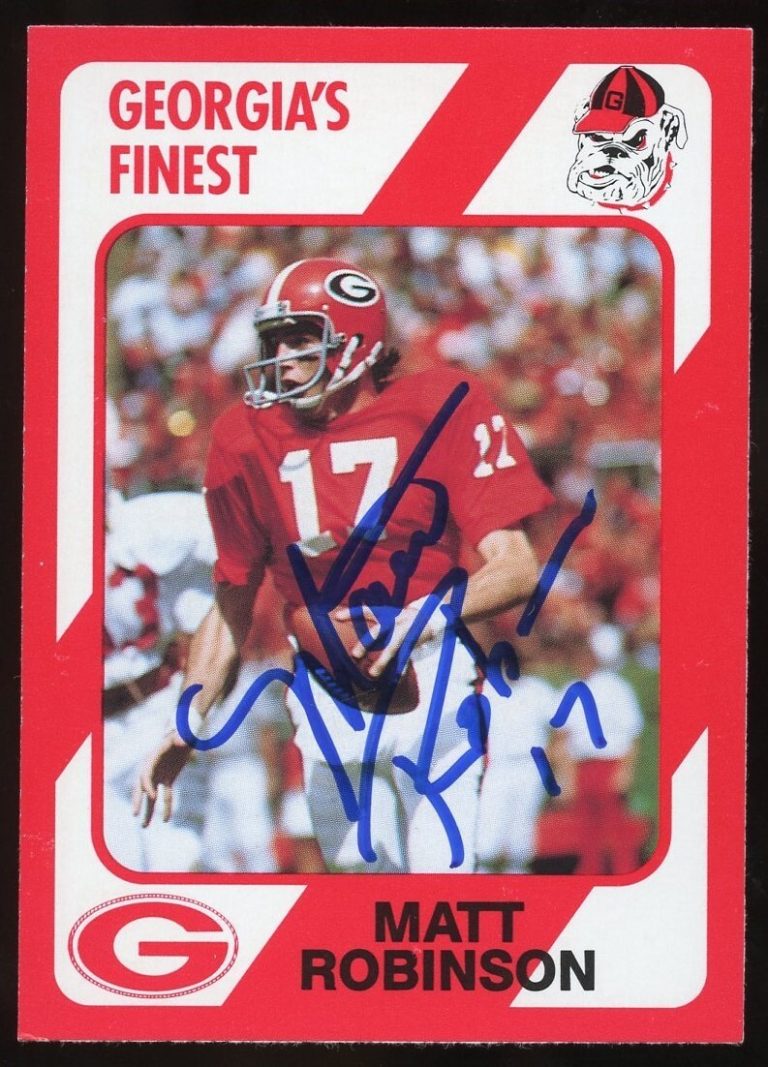 Matt Robinson signed autograph 1989 Georgia's Finest Collegiate Collection Card