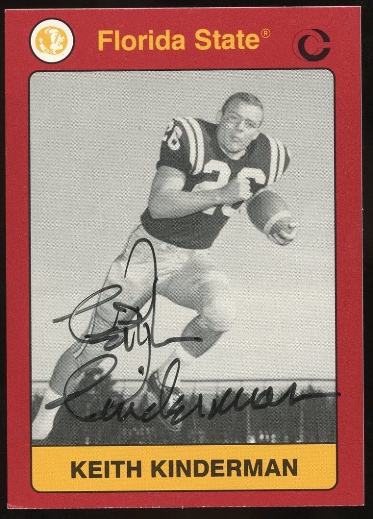 Keith Kinderman #153 signed autograph 1991 Florida St Collegiate Collection Card