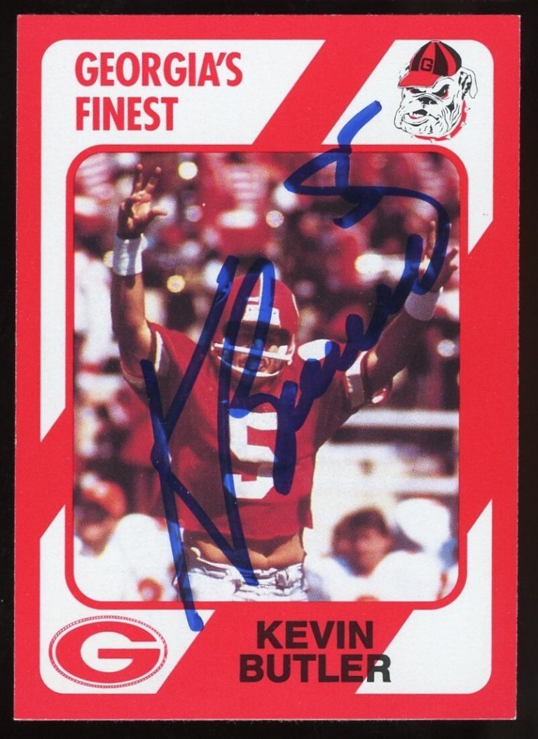 Kevin Butler #187 signed autograph 1989 Georgia's Finest Collegiate Collection
