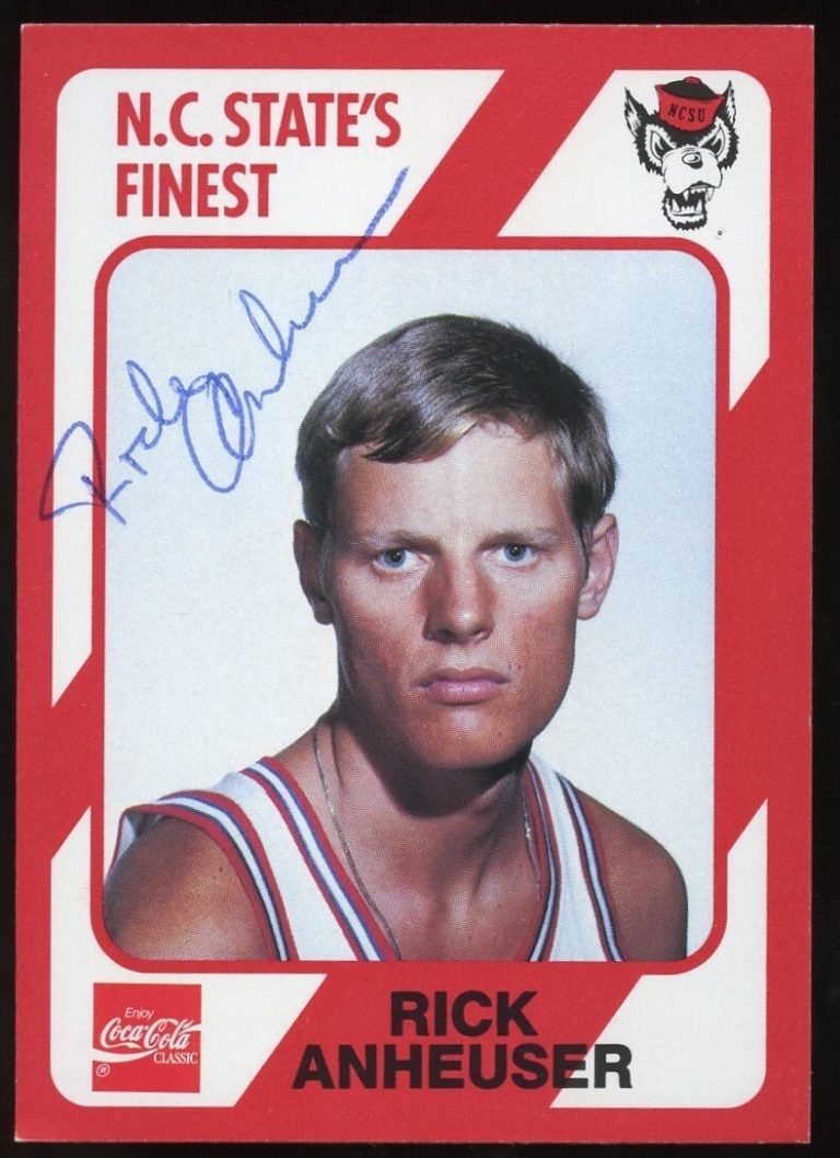Rick Anheuser #1 signed autograph auto N.C. States Finest Collegiate Card