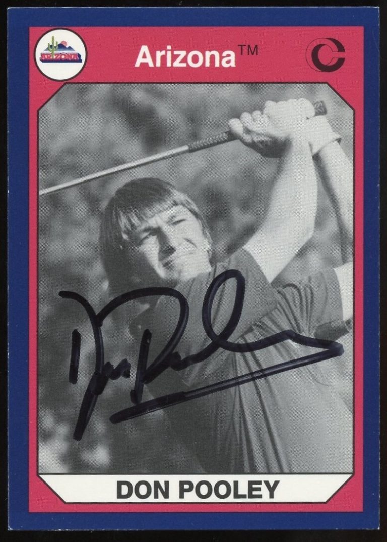 Don Pooley #108 signed autograph auto 1990 Arizona Collegiate Collection Card