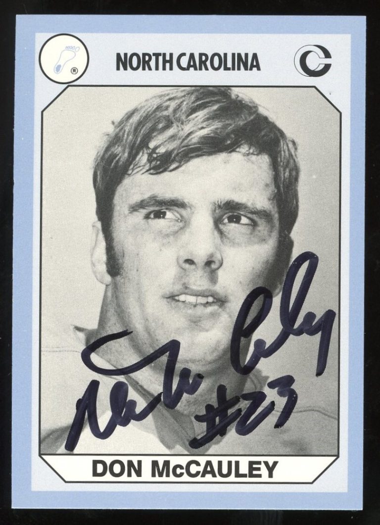 Don McCauley signed autograph auto North Carolina Collegiate Card