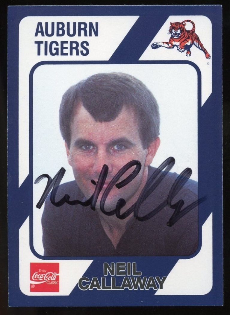 Neil Callaway #86 signed autograph auto Auburn Collegiate Collection Card