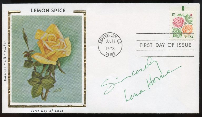 Lena Horne signed autograph FDC Actress Singer The Lady & Her Music BAS Sticker