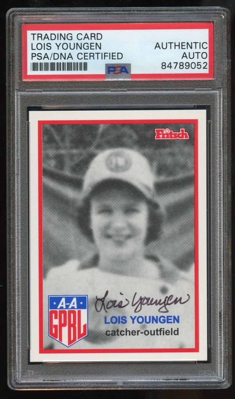 Lois Youngen #228 signed autograph auto 1995-96 FRITSCH AAGPBL PSA Slabbed