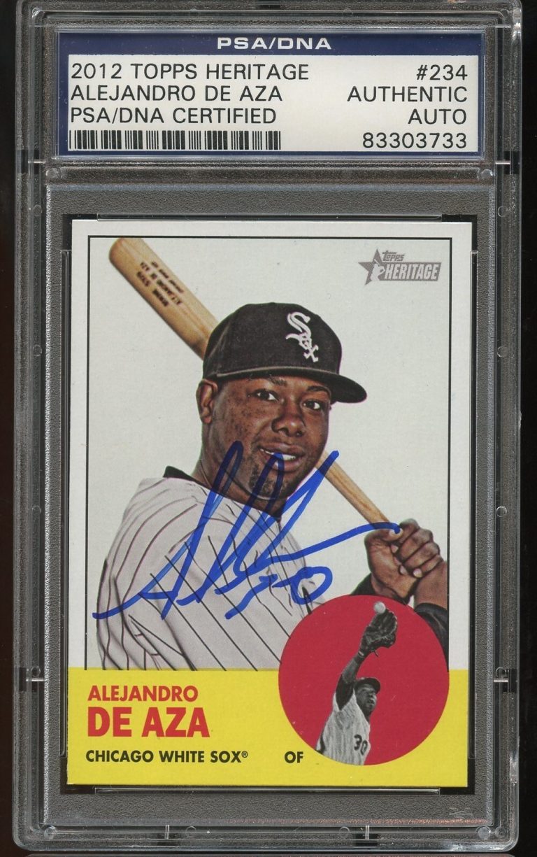 Alejandro De Aza #234 signed autograph 2012 Topps Heritage Baseball Card PSA