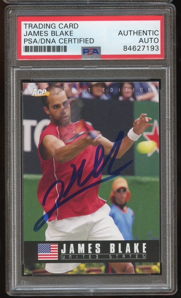 James Blake #29 signed autograph auto 2005  ACE Debut Edition Card PSA Slabbed