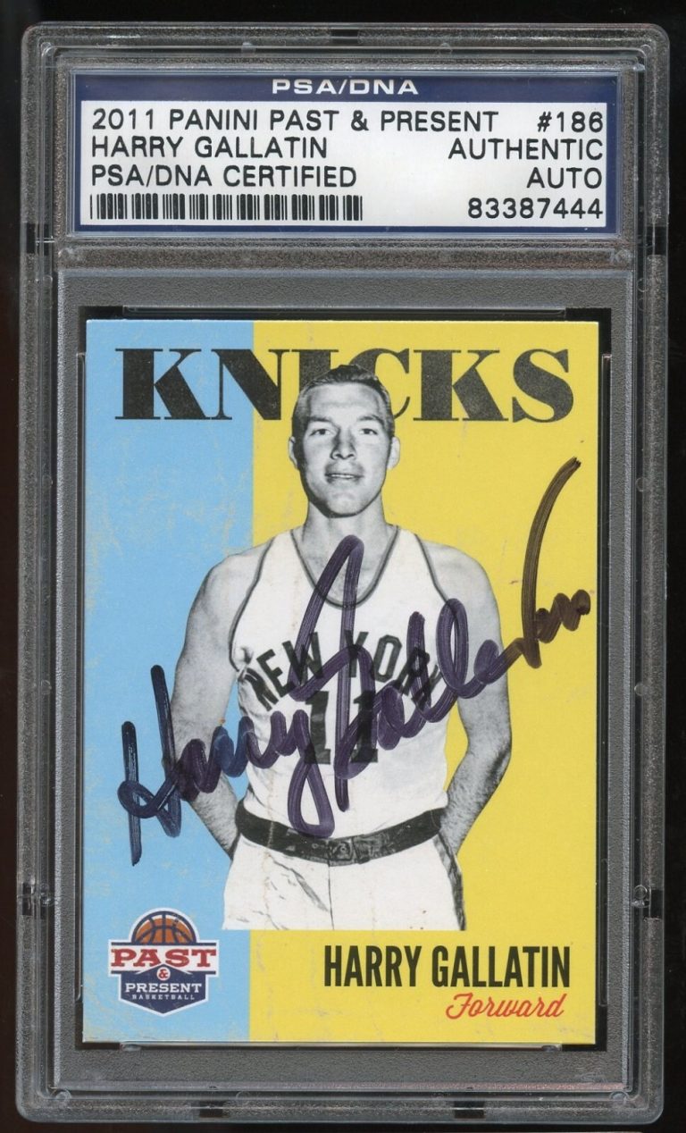 Harry Gallatin signed autograph auto 2011 Panini Past & Pres Basketball PSA Slab