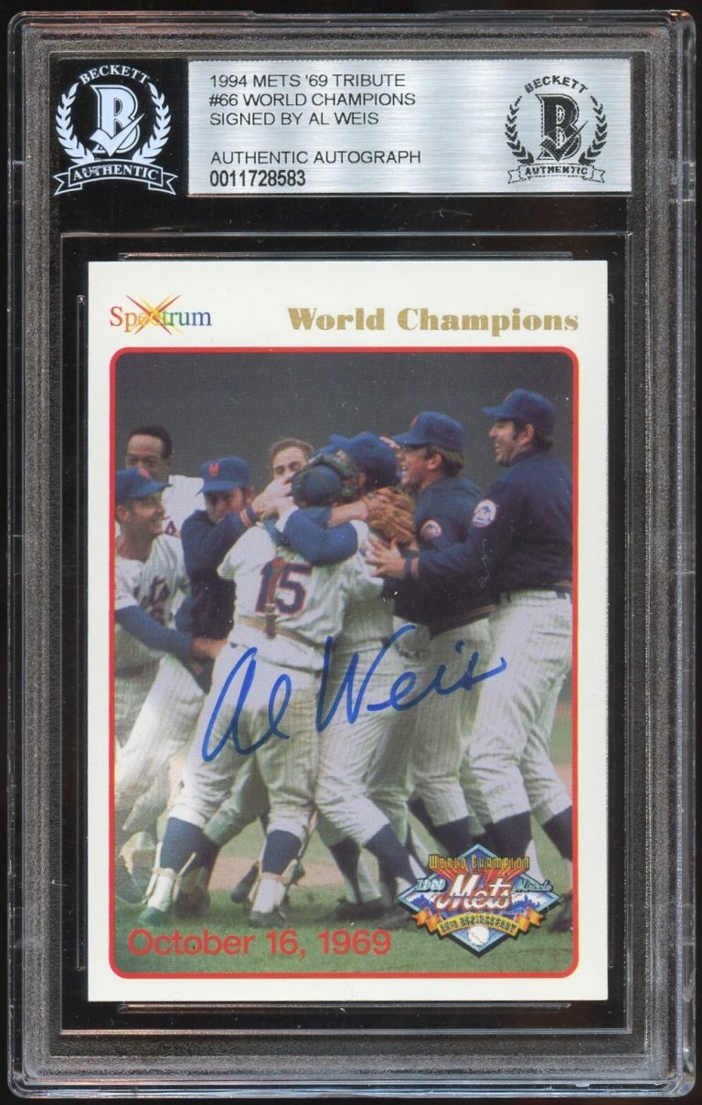 Al Weis #66 signed autograph auto 1994 Mets '69 Tribute Card BAS Slabbed
