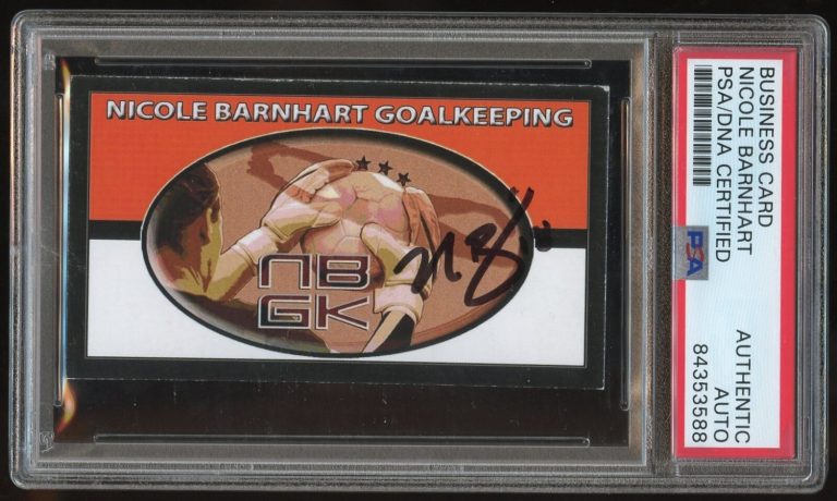 Nicole Barnhart signed autograph auto Soccer Goalkeeper  Card PSA Slab