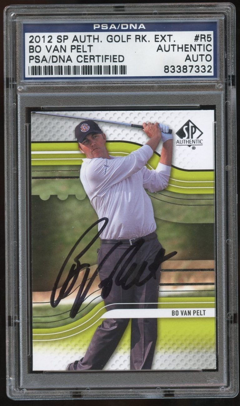 Bo Van Pelt signed autograph 2012 SP Authentic Upper Deck Golf Card PSA Slabbed