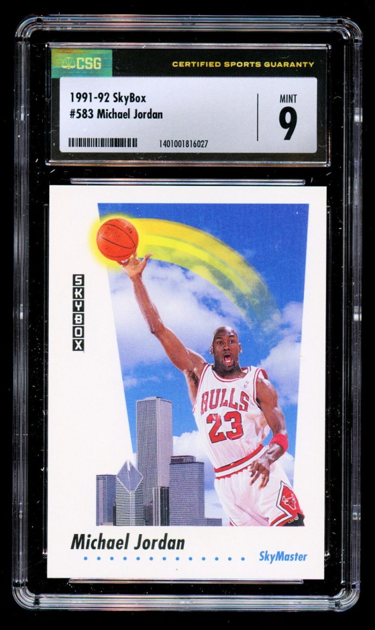 Michael Jordan #583 SkyBox 1991-92 Chicago Bulls Basketball Trading Card CSG 9