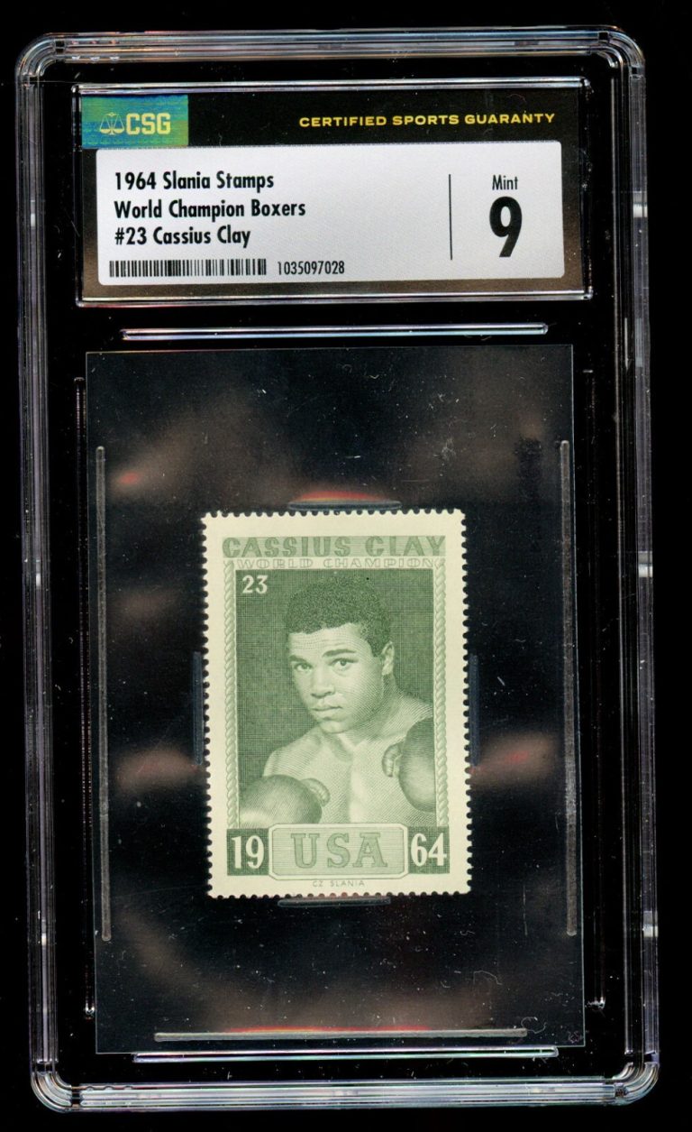 Cassius Clay Muhammad Ali #23 Slania Stamps 1964 World Champion Boxers CSG 9