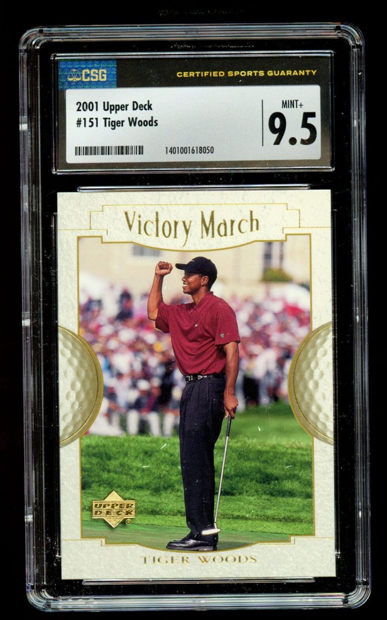 Tiger Woods #151 Upper Deck 2001 Golf Trading Card CSG 9.5