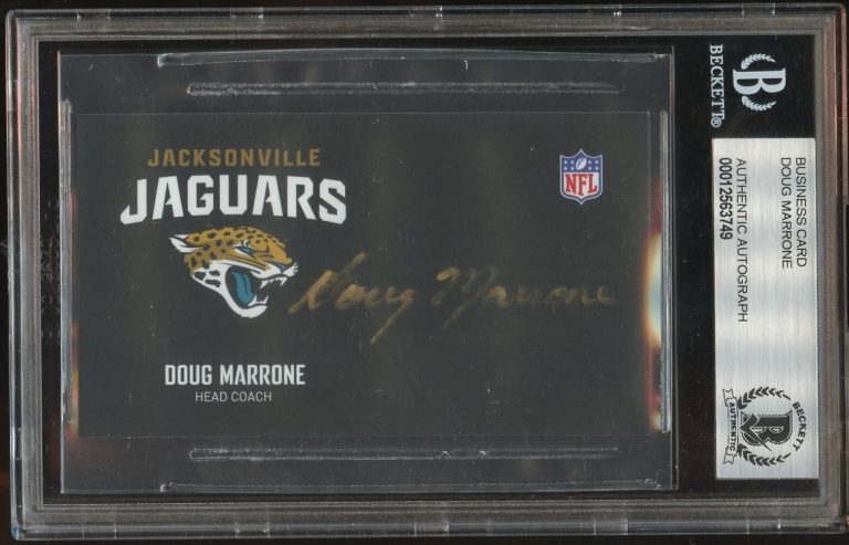 Doug Marrone signed autograph Business Card Football Head Coach Jaguars BAS