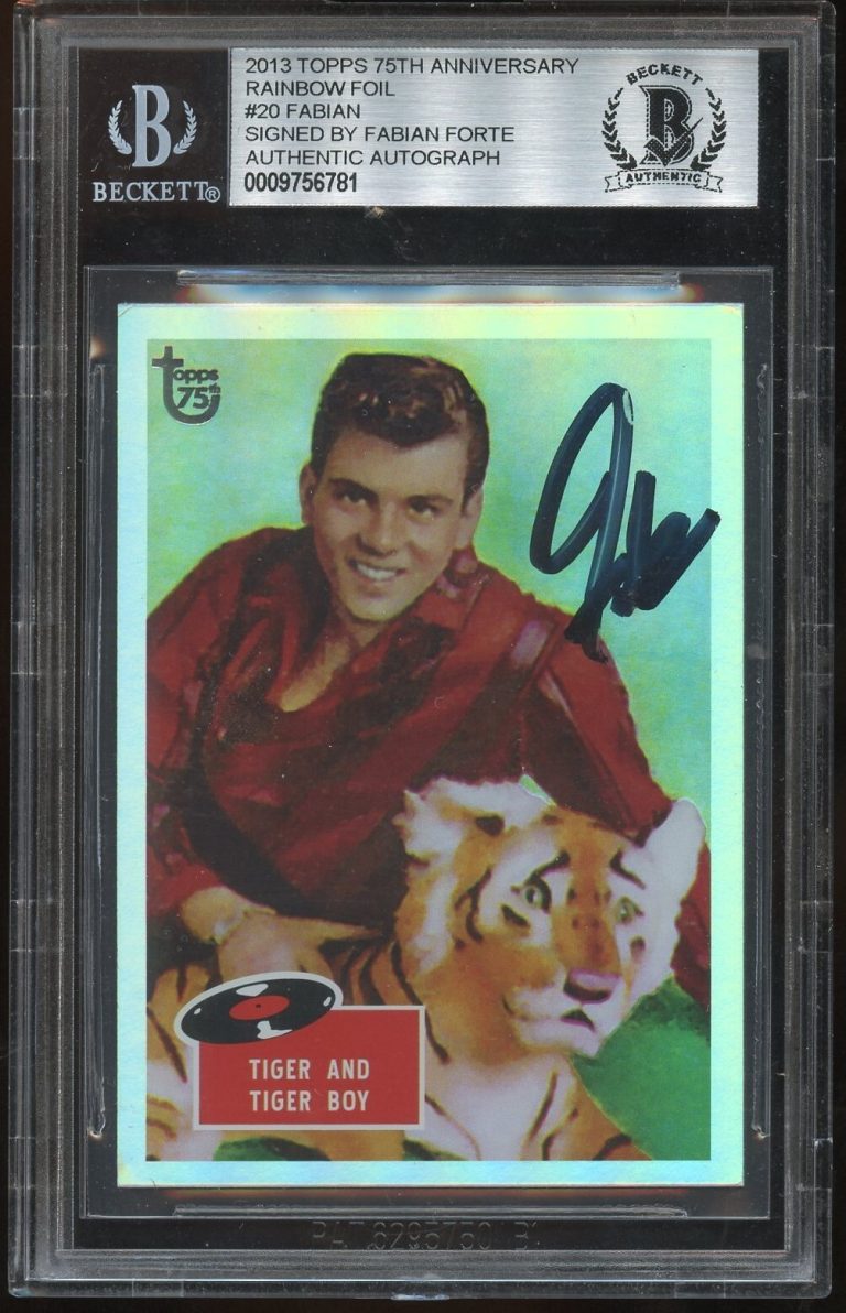 Fabian Forte signed autograph auto American Actor and Singer Card BAS Slabbed