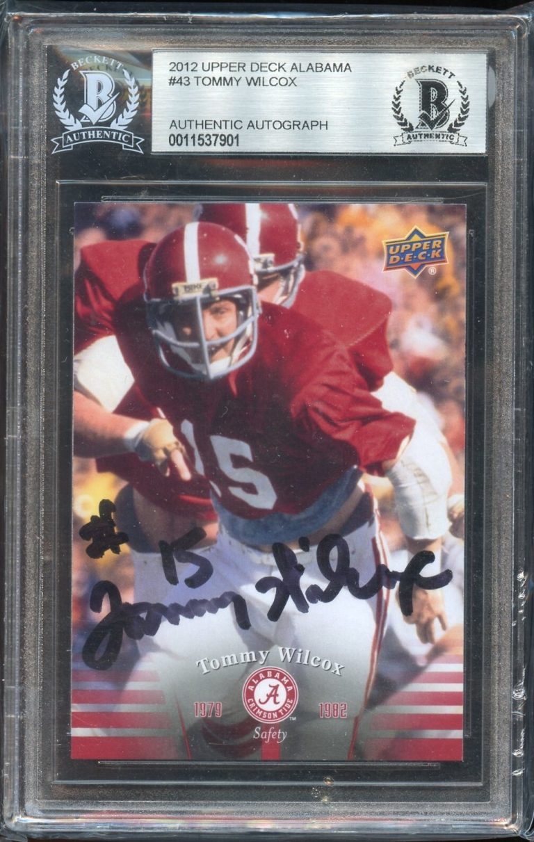 Tommy Wilcox #43 signed autograph auto 2012 Upper Deck Alabama Football Card BAS